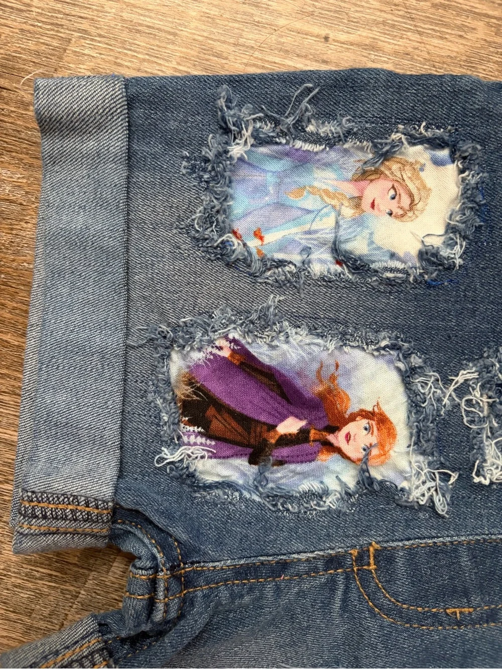 Disney Pink Elsa Graphic Tee and Denim Character Shorts